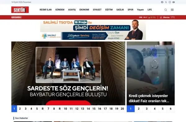 sektorgazetesi.com.tr masaüstü ekran görüntüsü