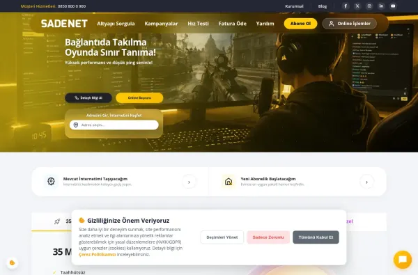 sadenet.com.tr masaüstü ekran görüntüsü