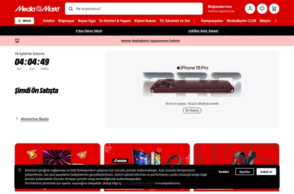 mediamarkt.com.tr masaüstü ekran görüntüsü