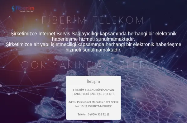 fiberim.com.tr masaüstü ekran görüntüsü