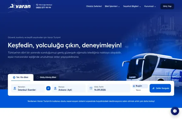 varan.com.tr masaüstü ekran görüntüsü