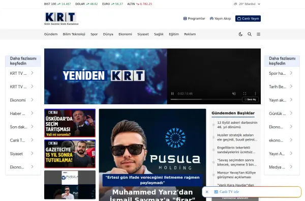 krttv.com.tr ekran görüntüsü