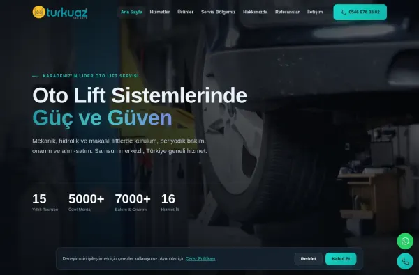 turkuazlift.com masaüstü ekran görüntüsü