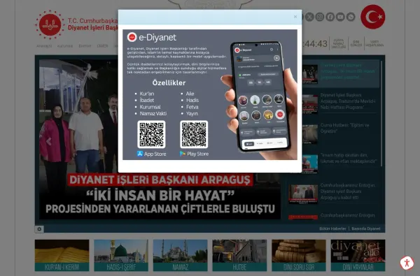 diyanet.gov.tr masaüstü ekran görüntüsü