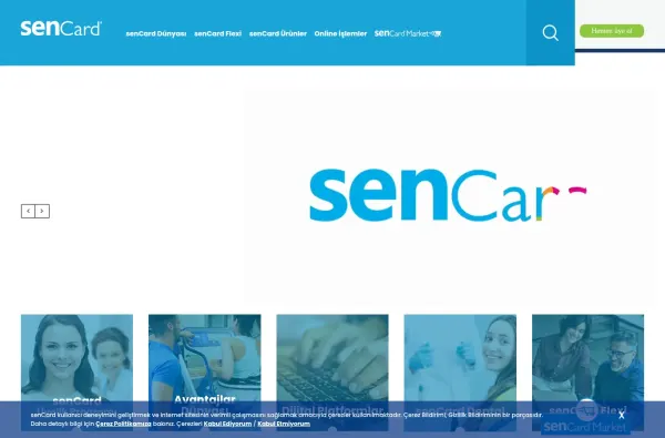 sencard.com.tr ekran görüntüsü