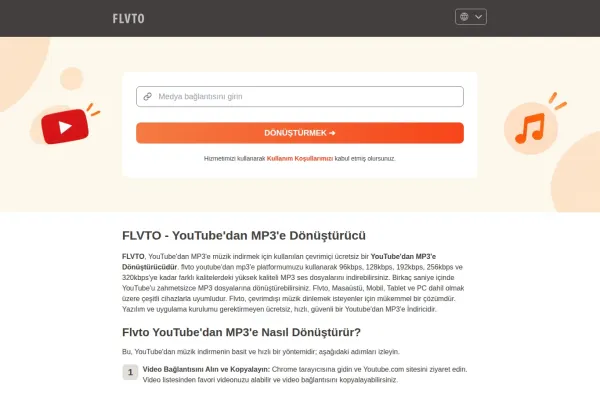 flvto.com.tr ekran görüntüsü