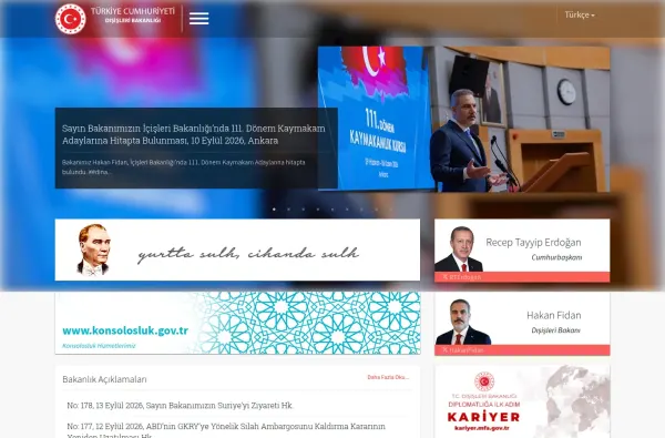 mfa.gov.tr masaüstü ekran görüntüsü