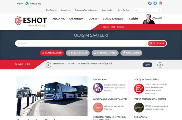 eshot.gov.tr masaüstü ekran görüntüsü
