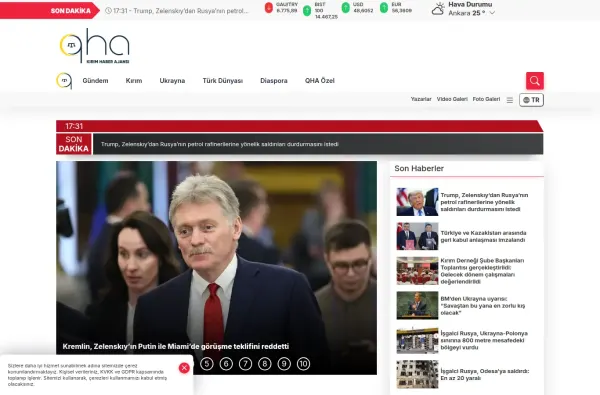 qha.com.tr ekran görüntüsü
