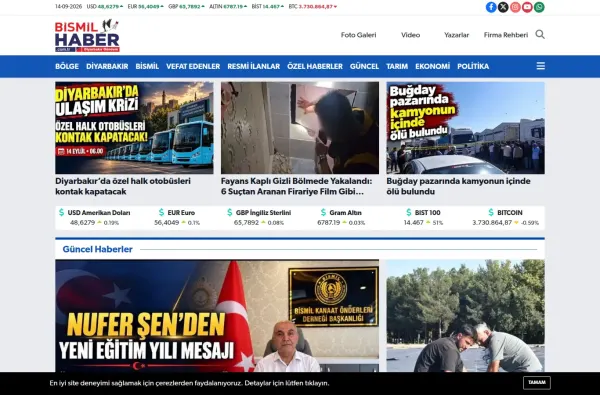 bismilhaber.com.tr masaüstü ekran görüntüsü