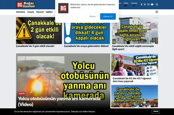 bogazgazetesi.com.tr masaüstü ekran görüntüsü