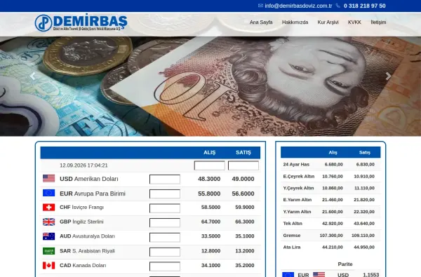 demirbasdoviz.com.tr ekran görüntüsü