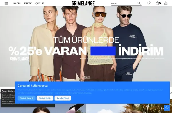 grimelange.com.tr ekran görüntüsü