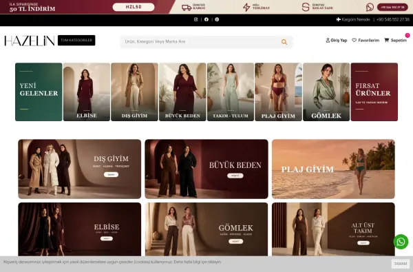hazelin.com.tr ekran görüntüsü