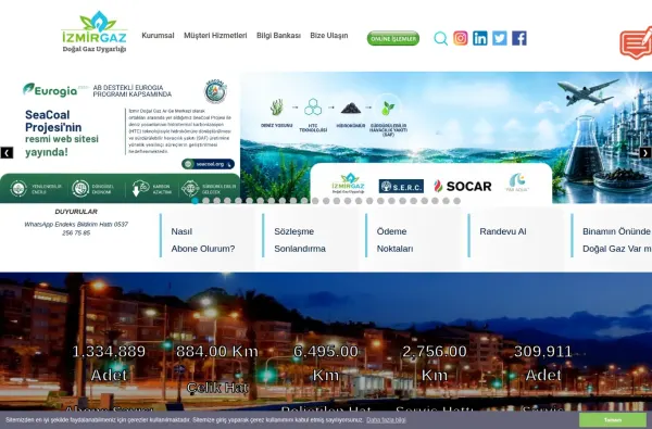 izmirgaz.com.tr masaüstü ekran görüntüsü