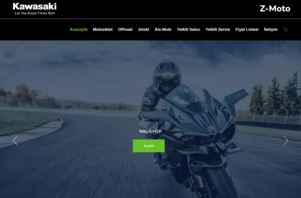 kawasaki.com.tr ekran görüntüsü
