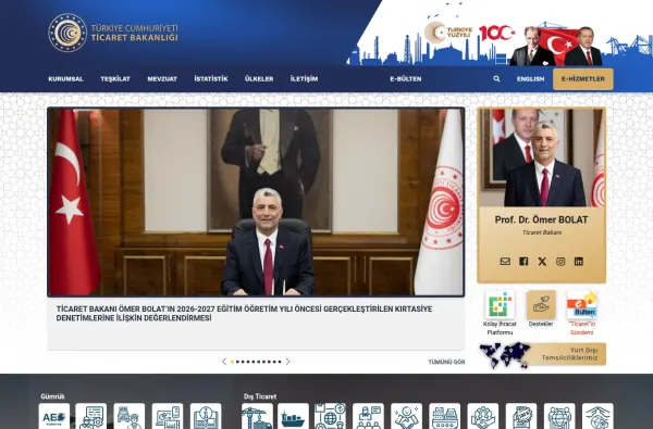 ticaret.gov.tr masaüstü ekran görüntüsü