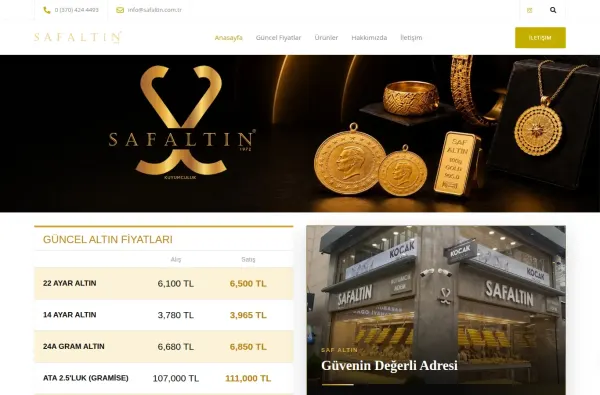 safaltin.com.tr ekran görüntüsü