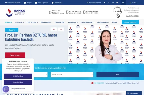 sankohastanesi.com.tr masaüstü ekran görüntüsü