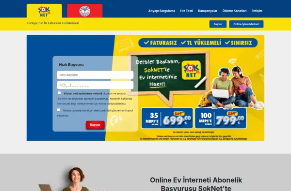 soknetinternet.com.tr masaüstü ekran görüntüsü