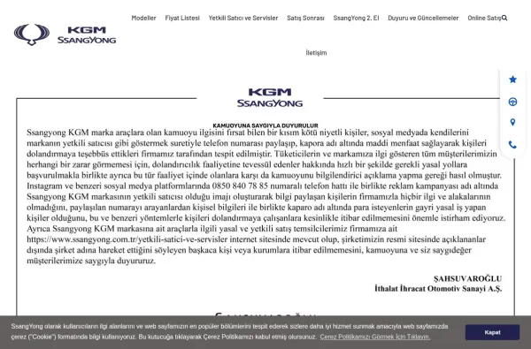ssangyong.com.tr ekran görüntüsü