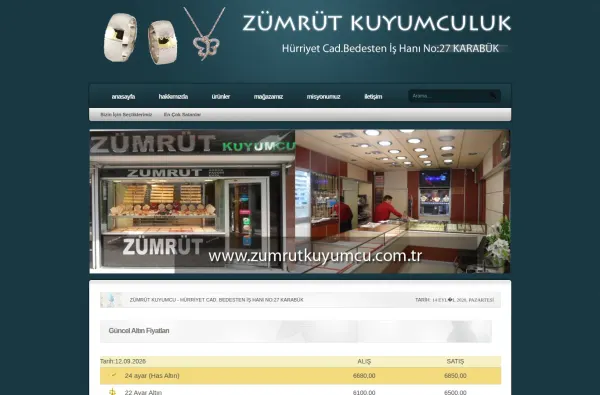 zumrutkuyumcu.com.tr masaüstü ekran görüntüsü