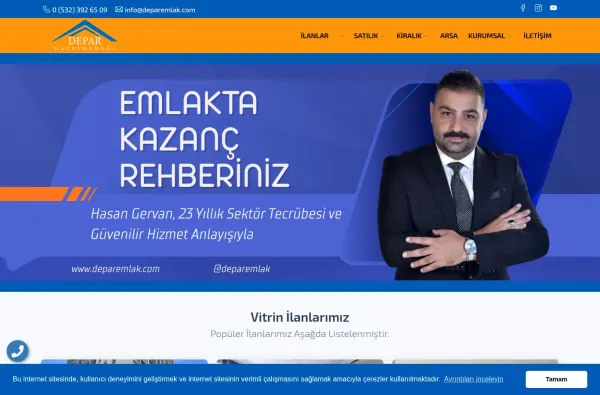 deparemlak.com masaüstü ekran görüntüsü