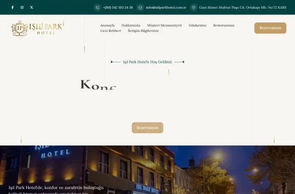 isilparkhotel.com.tr ekran görüntüsü