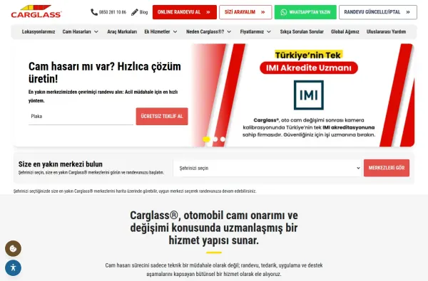 carglass.com.tr ekran görüntüsü