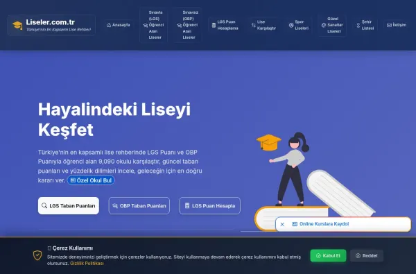 liseler.com.tr masaüstü ekran görüntüsü