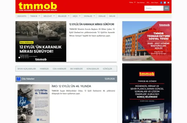 tmmob.org.tr ekran görüntüsü