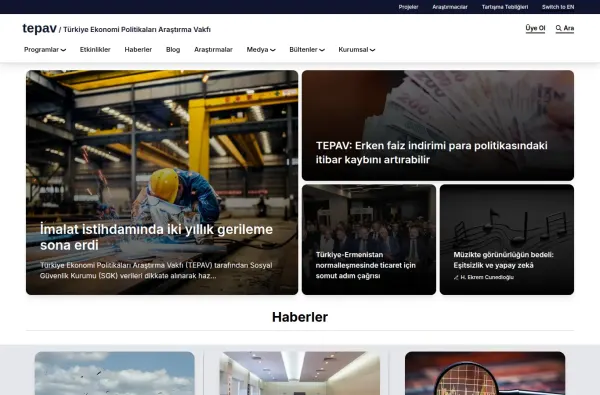 tepav.org.tr ekran görüntüsü