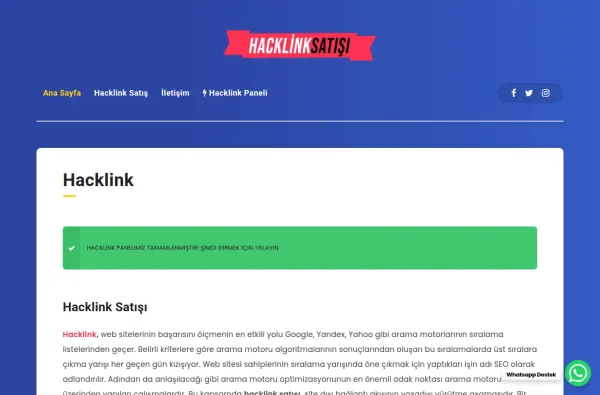 hacklinksatisi.com.tr ekran görüntüsü