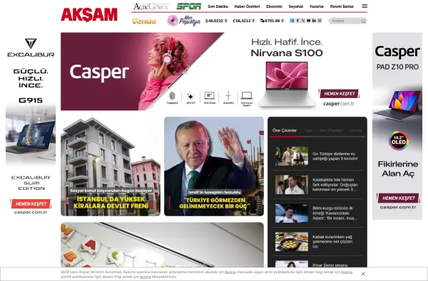 aksam.com.tr masaüstü ekran görüntüsü