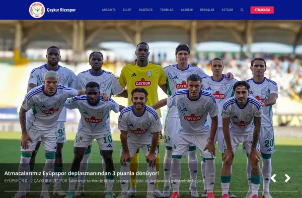 caykurrizespor.org.tr ekran görüntüsü