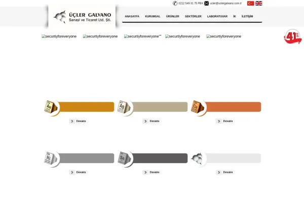 uclergalvano.com.tr ekran görüntüsü