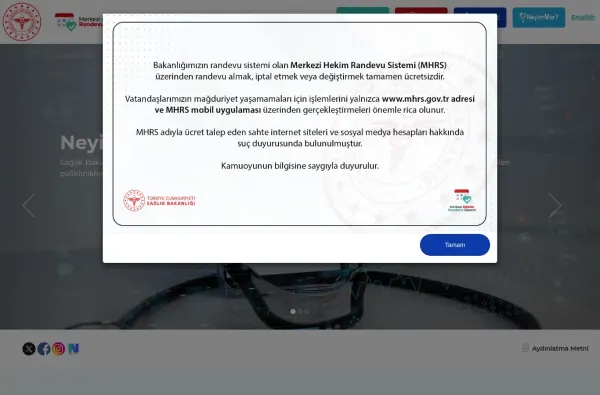hastanerandevu.gov.tr masaüstü ekran görüntüsü