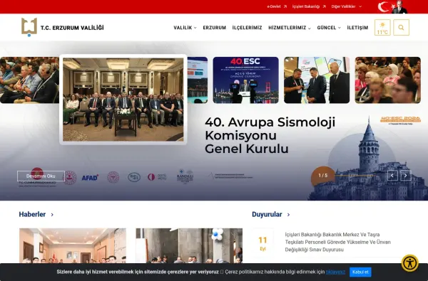 erzurum.gov.tr ekran görüntüsü