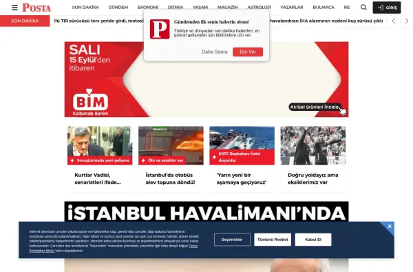 posta.com.tr masaüstü ekran görüntüsü