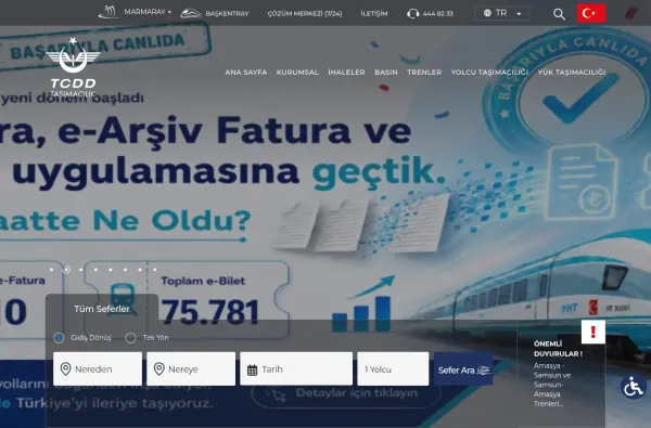 tcddtasimacilik.gov.tr masaüstü ekran görüntüsü