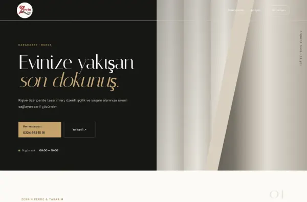 zerrinperde.com.tr ekran görüntüsü