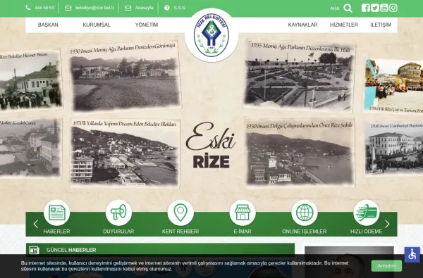 rize.bel.tr masaüstü ekran görüntüsü