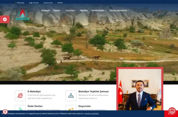 nevsehir.bel.tr ekran görüntüsü