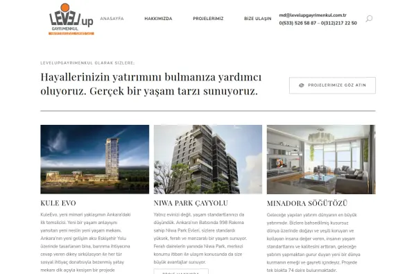 levelupgayrimenkul.com.tr masaüstü ekran görüntüsü