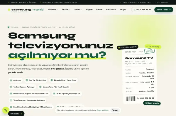 samsungtvservisi.net masaüstü ekran görüntüsü