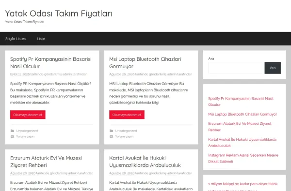 yatakodasitakimfiyatlari.com.tr ekran görüntüsü