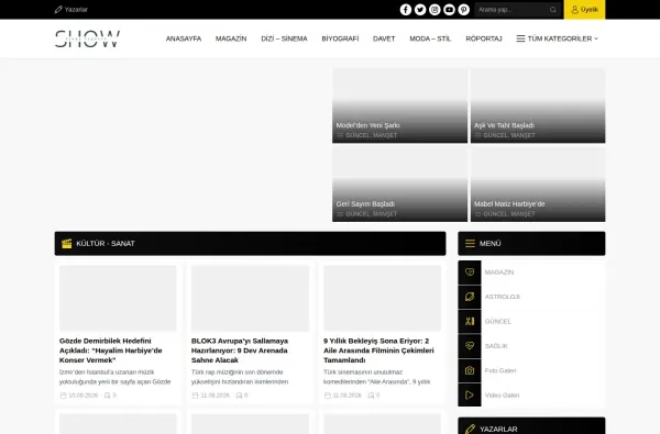 showtimes.com.tr masaüstü ekran görüntüsü