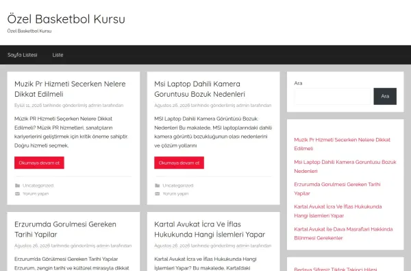ozelbasketbolkursu.com.tr masaüstü ekran görüntüsü
