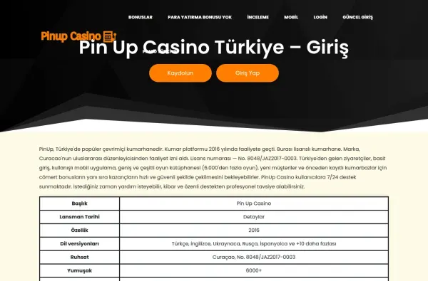 pinup-casino.com.tr ekran görüntüsü