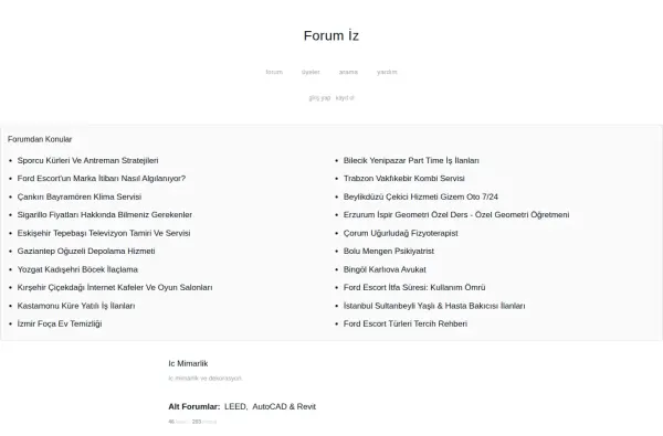 forumiz.com.tr ekran görüntüsü